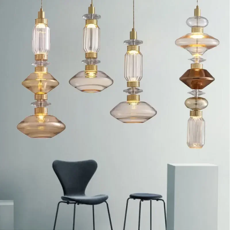 lustre moderne en cristal avec éclairage led pour décoration intérieure - Image 4