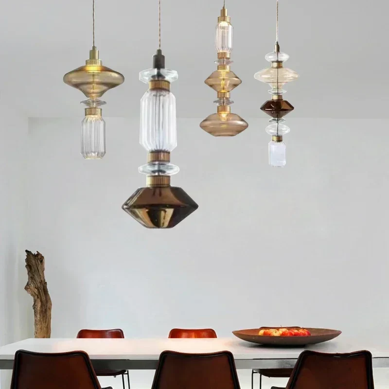 lustre moderne en cristal avec éclairage led pour décoration intérieure - Image 5