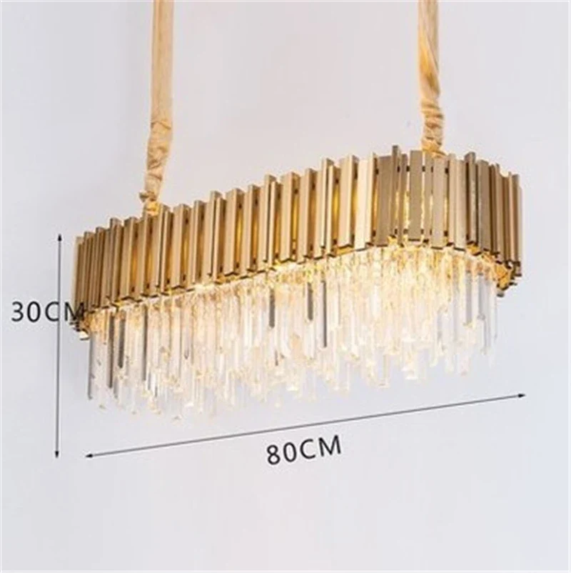 lustre moderne en cristal avec grande suspension à led - Image 10
