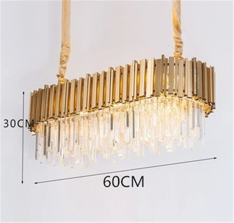 lustre moderne en cristal avec grande suspension à led - Image 11