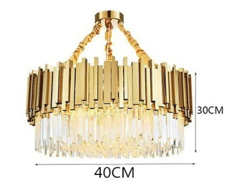 lustre moderne en cristal avec grande suspension à led - Image 15