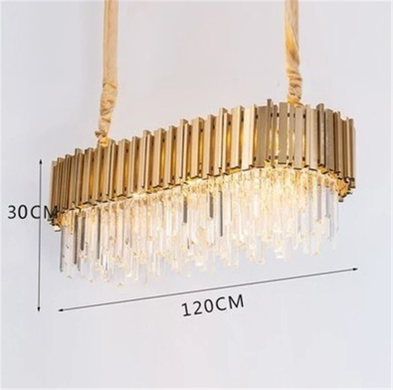 lustre moderne en cristal avec grande suspension à led - Image 6