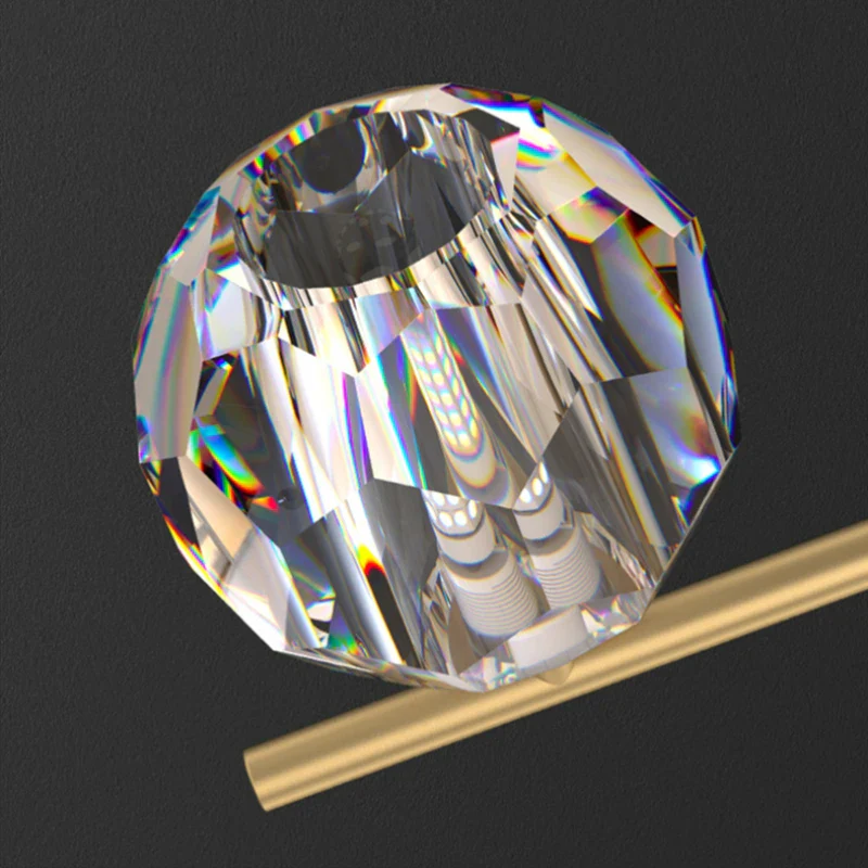 lustre moderne en cristal cuivre avec éclairage réglable - Image 6