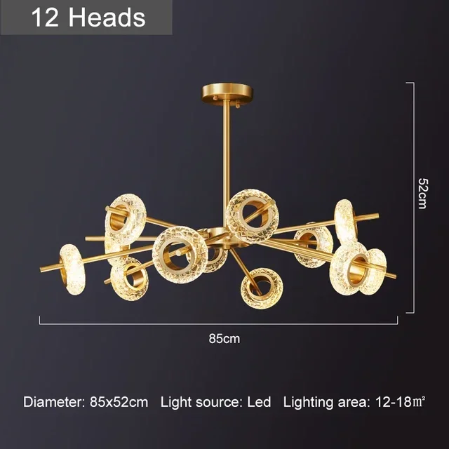 lustre moderne en cristal design pour décoration intérieure - Image 8