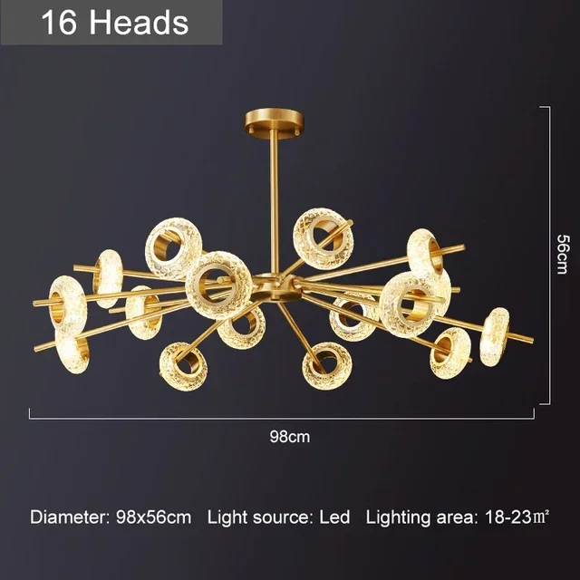 lustre moderne en cristal design pour décoration intérieure - Image 9