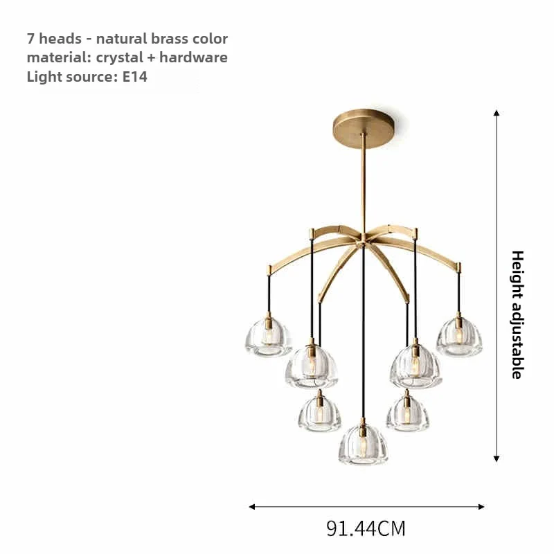 lustre moderne en cristal géométrique pour intérieur luxueux - Image 12