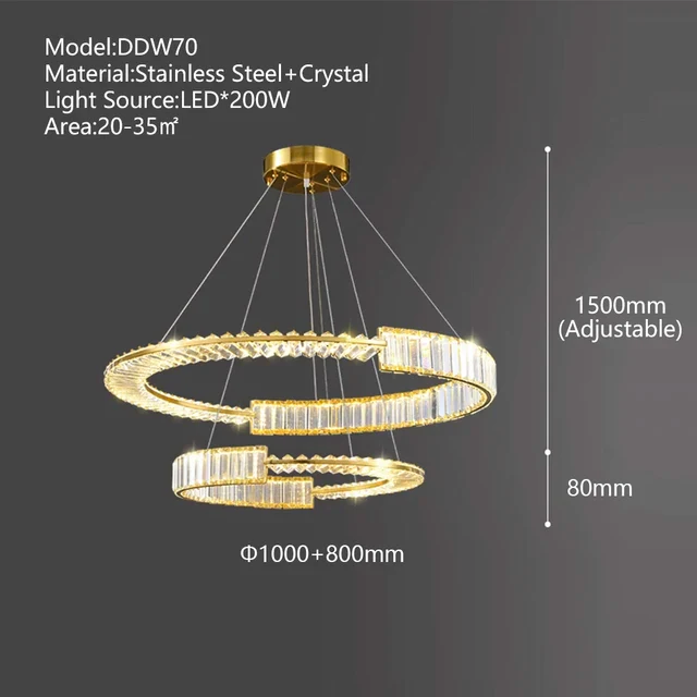 lustre moderne en cristal k9 design nordique pour décoration intérieure - Image 10