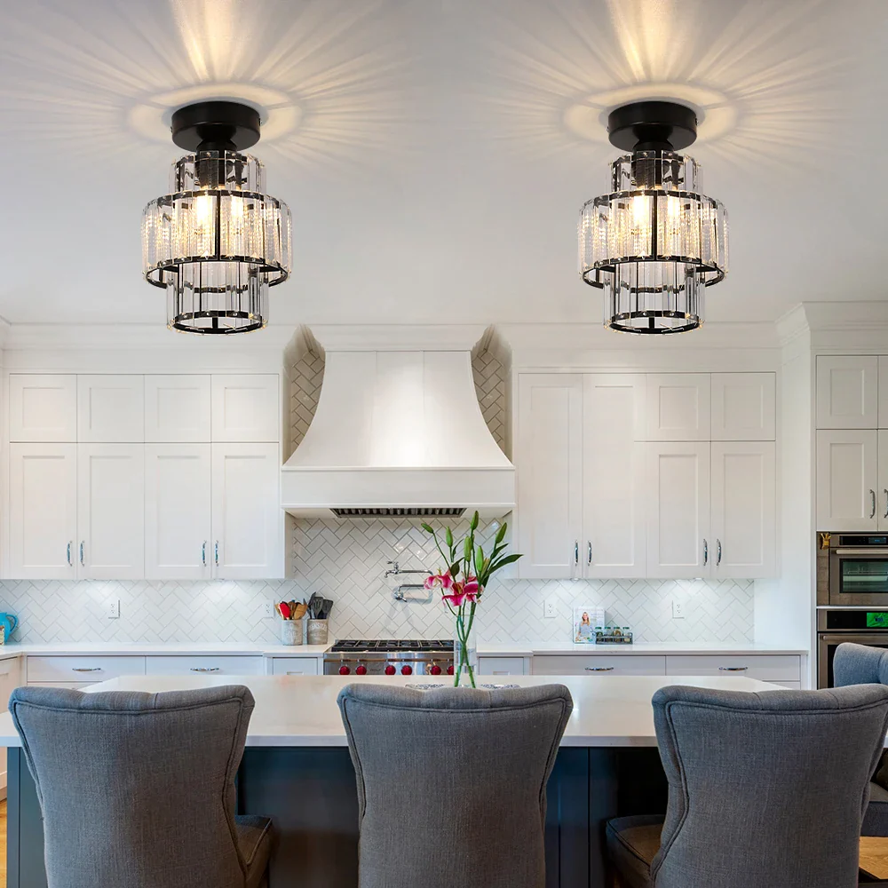 lustre moderne en cristal k9 led pour maison hôtel - Image 3