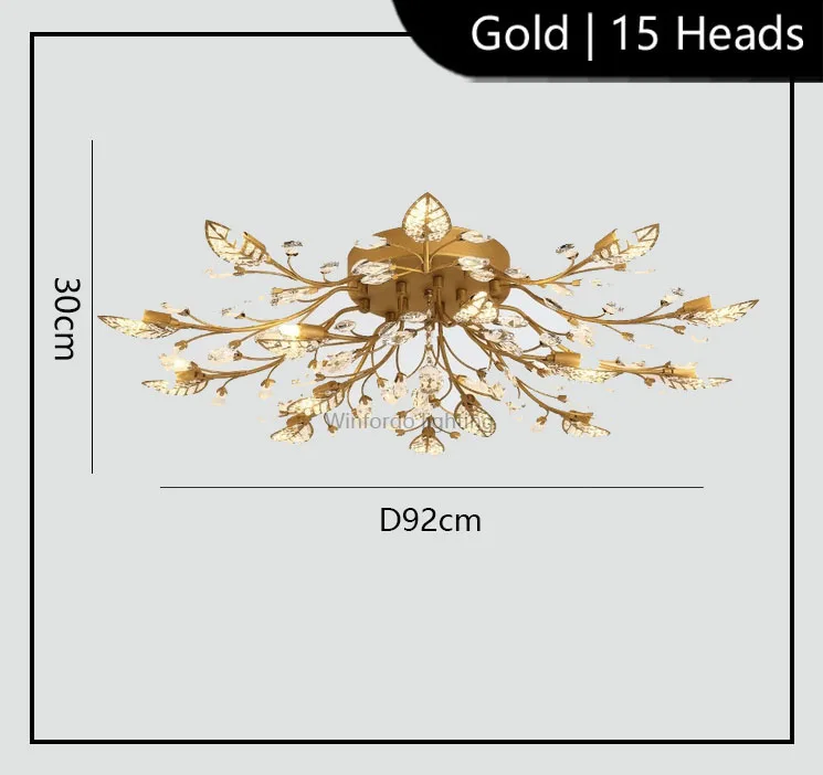 lustre moderne en cristal led winfordo pour éclairage intérieur - Image 10