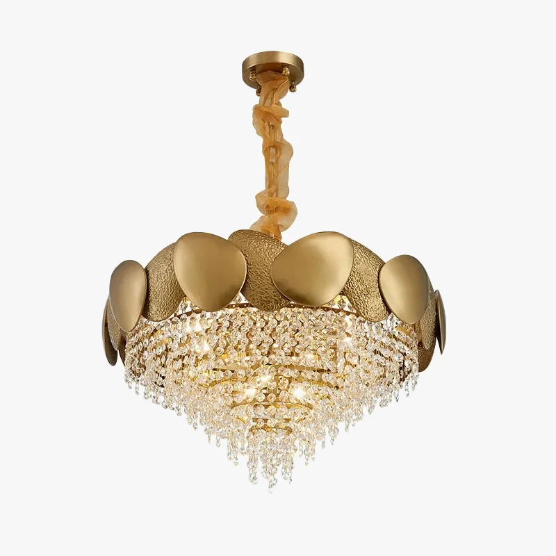 lustre moderne en cristal pampilles et acier inoxydable - Image 6