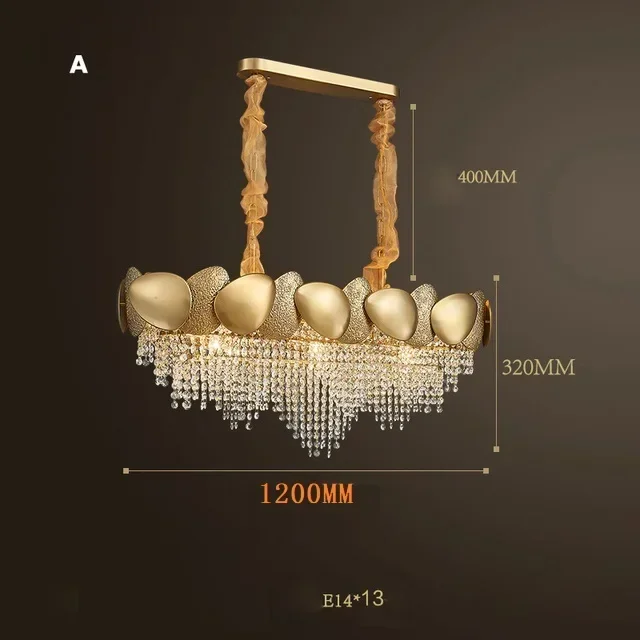 lustre moderne en cristal pampilles et acier inoxydable - Image 8