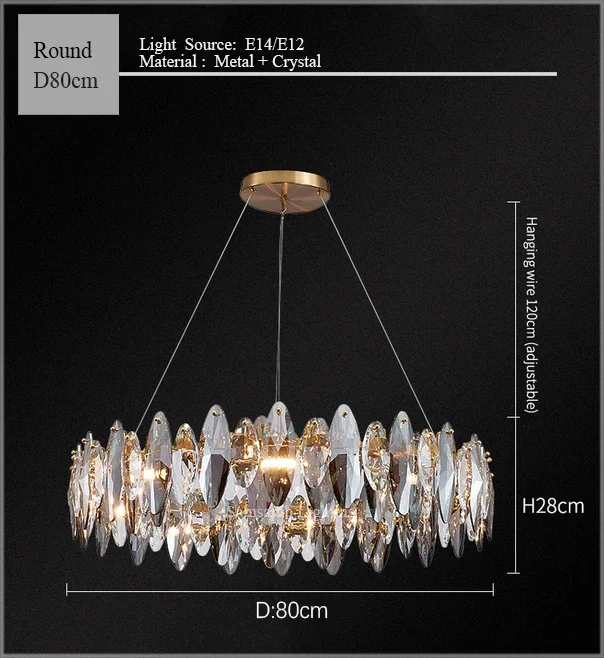 lustre moderne en cristal pour décoration intérieure élégante 2024 - Image 9