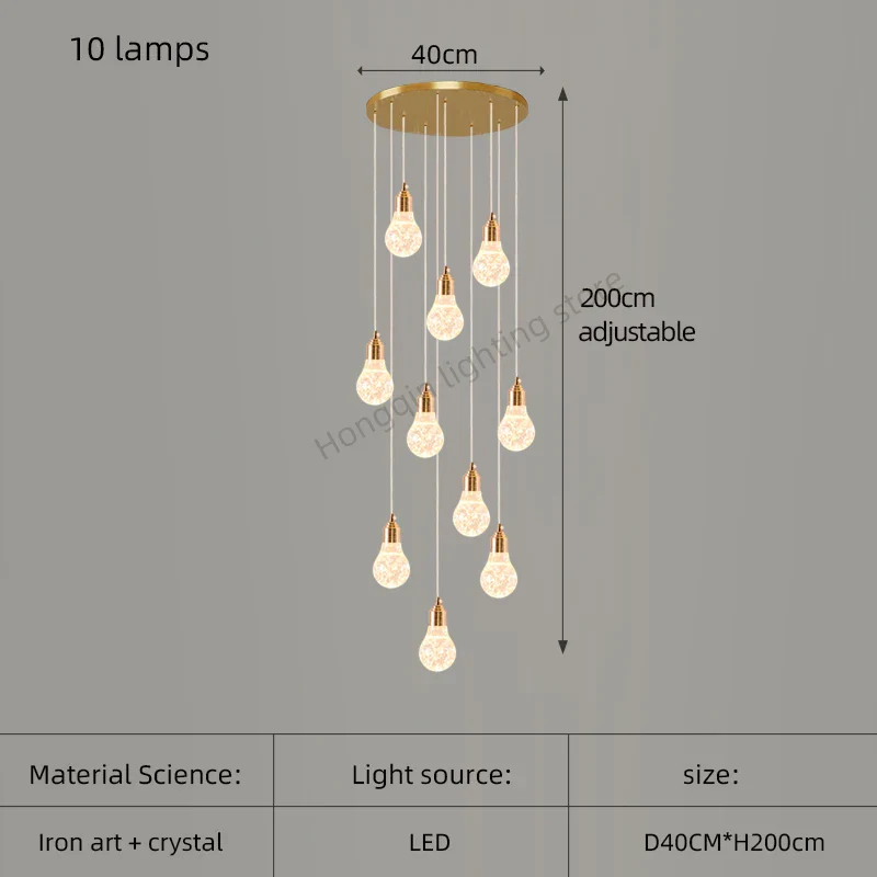 lustre moderne en cristal pour décoration intérieure élégante - Image 10