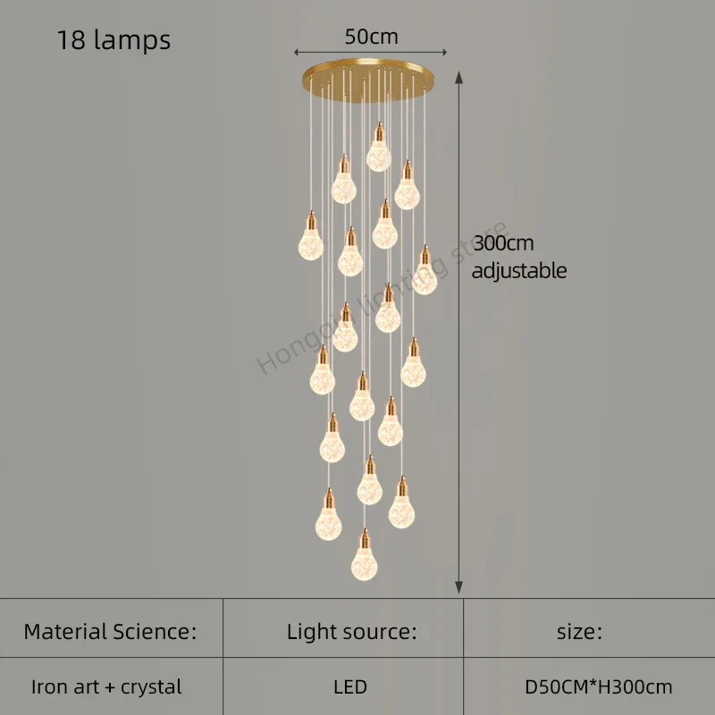 lustre moderne en cristal pour décoration intérieure élégante - Image 7