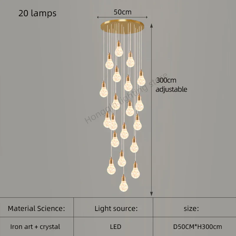lustre moderne en cristal pour décoration intérieure élégante - Image 8