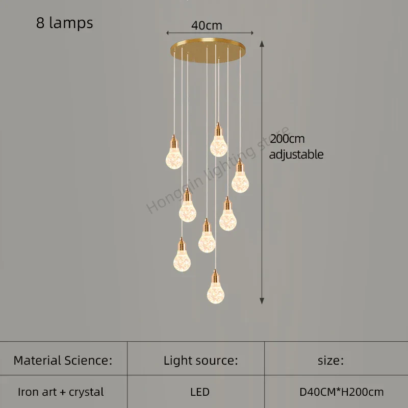 lustre moderne en cristal pour décoration intérieure élégante - Image 9