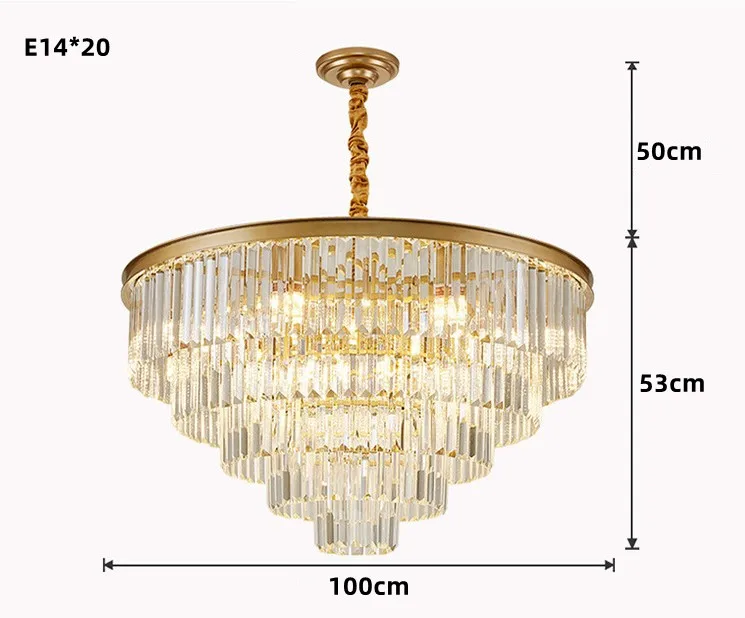 lustre moderne en cristal pour décoration intérieure élégante - Image 18