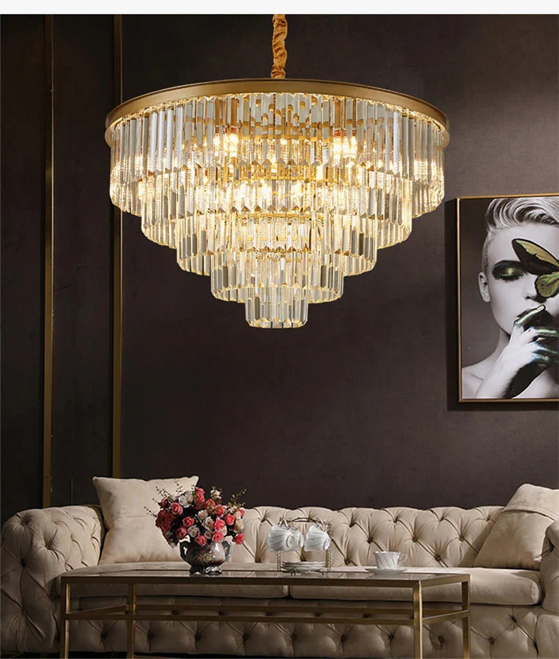 lustre moderne en cristal pour décoration intérieure élégante - Image 3
