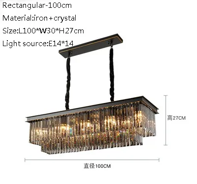 lustre moderne en cristal pour restaurant et bar élégant - Image 11