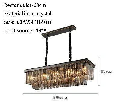 lustre moderne en cristal pour restaurant et bar élégant - Image 8