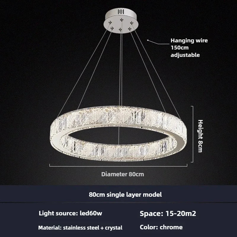 lustre moderne en cristal pour un éclairage élégant - Image 10