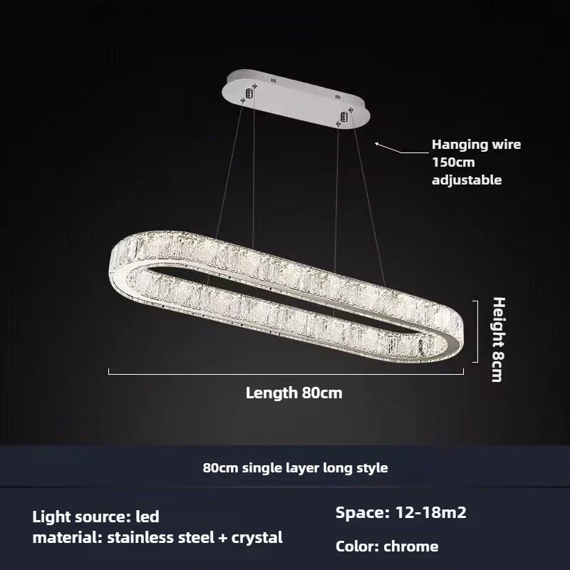 lustre moderne en cristal pour un éclairage élégant - Image 8