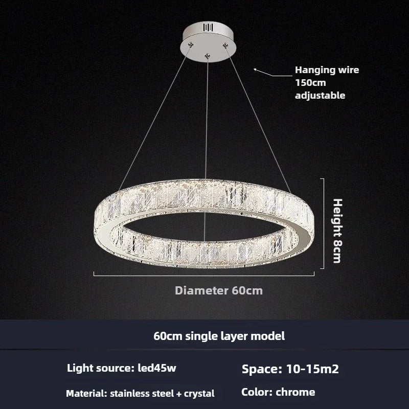 lustre moderne en cristal pour un éclairage élégant - Image 9