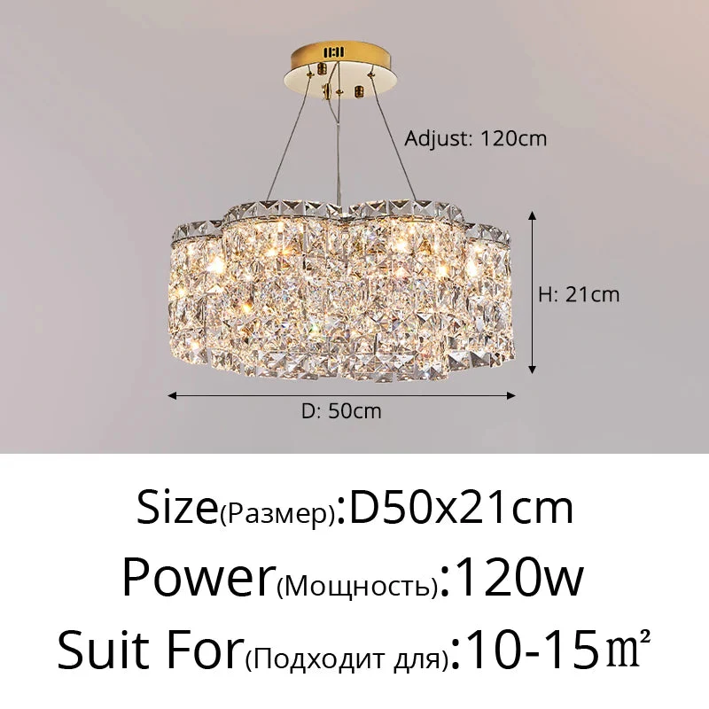 lustre moderne en cristal pour un éclairage élégant intérieur - Image 7