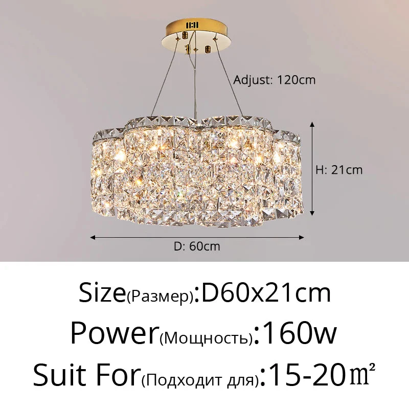 lustre moderne en cristal pour un éclairage élégant intérieur - Image 8