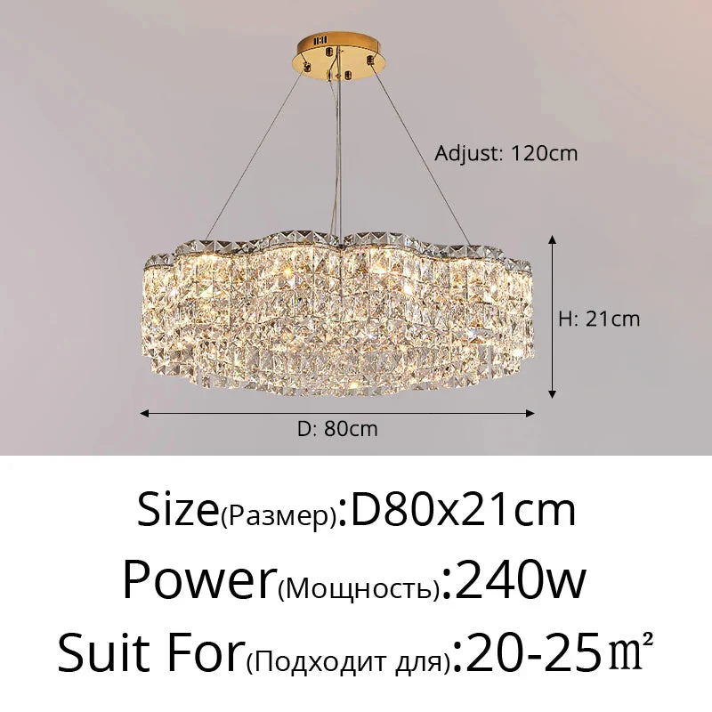 lustre moderne en cristal pour un éclairage élégant intérieur - Image 9