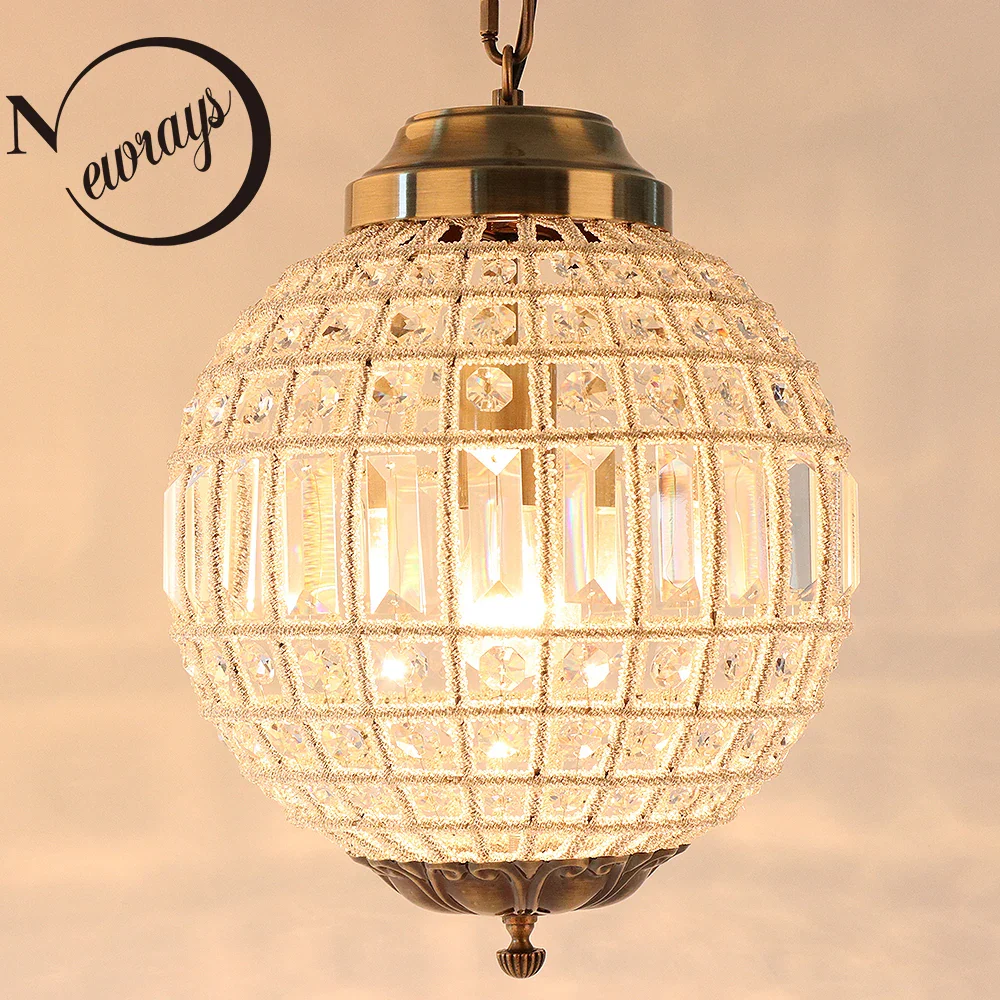 lustre moderne en cristal style empire vintage à led