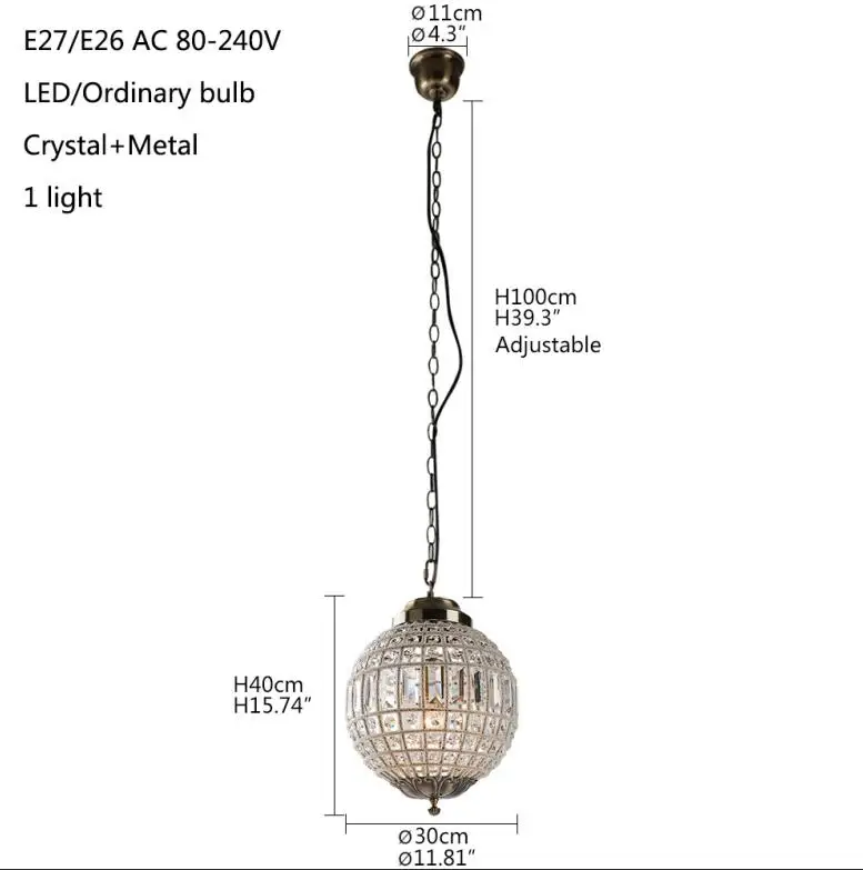 lustre moderne en cristal style empire vintage à led - Image 10