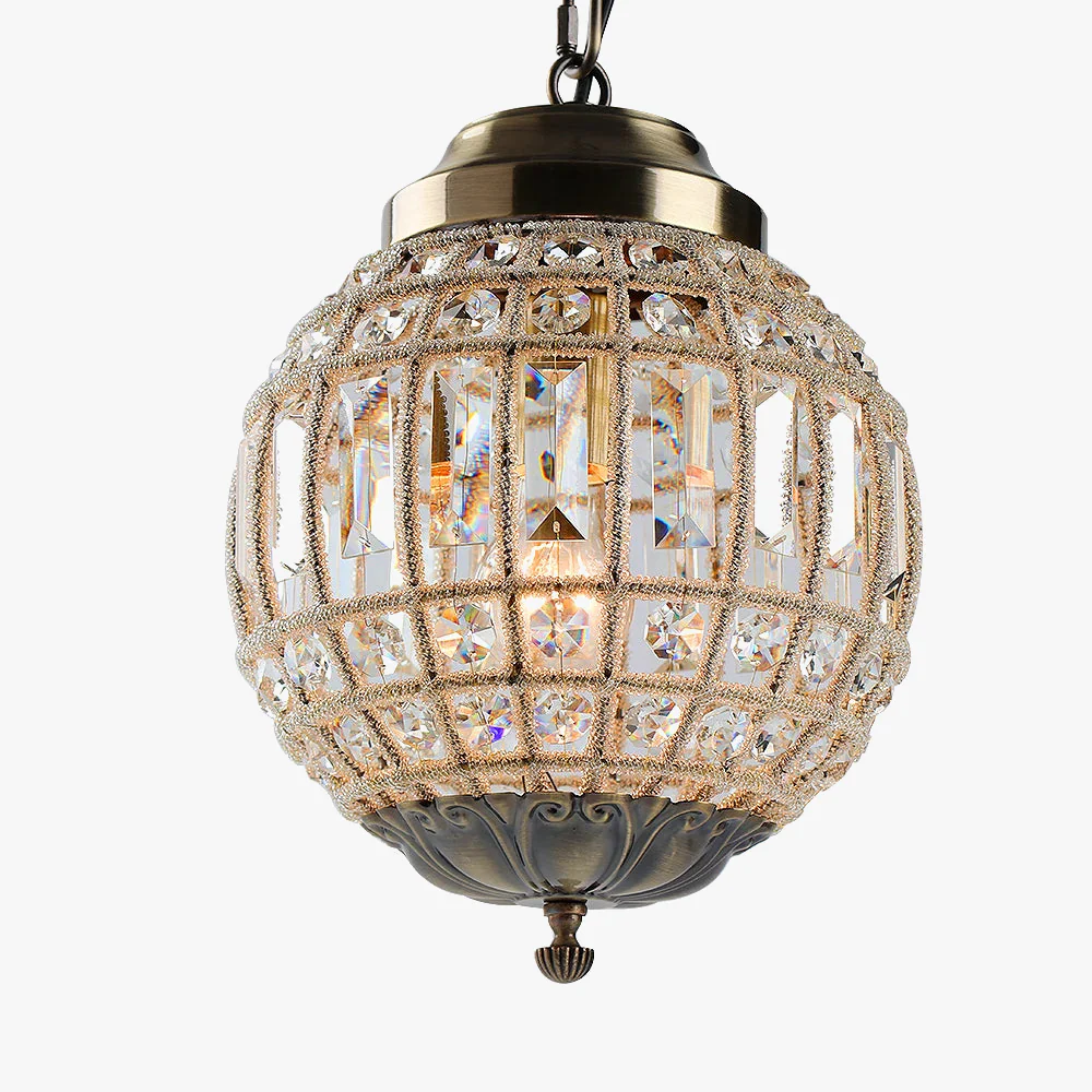lustre moderne en cristal style empire vintage à led - Image 3