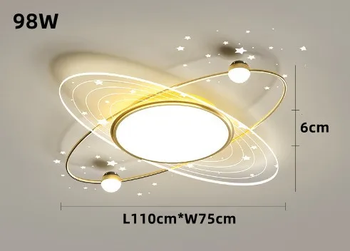 lustre moderne en fer avec éclairage led design étoile - Image 11