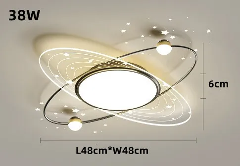 lustre moderne en fer avec éclairage led design étoile - Image 13