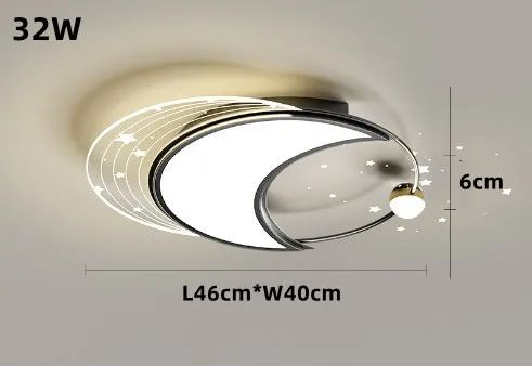lustre moderne en fer avec éclairage led design étoile - Image 15