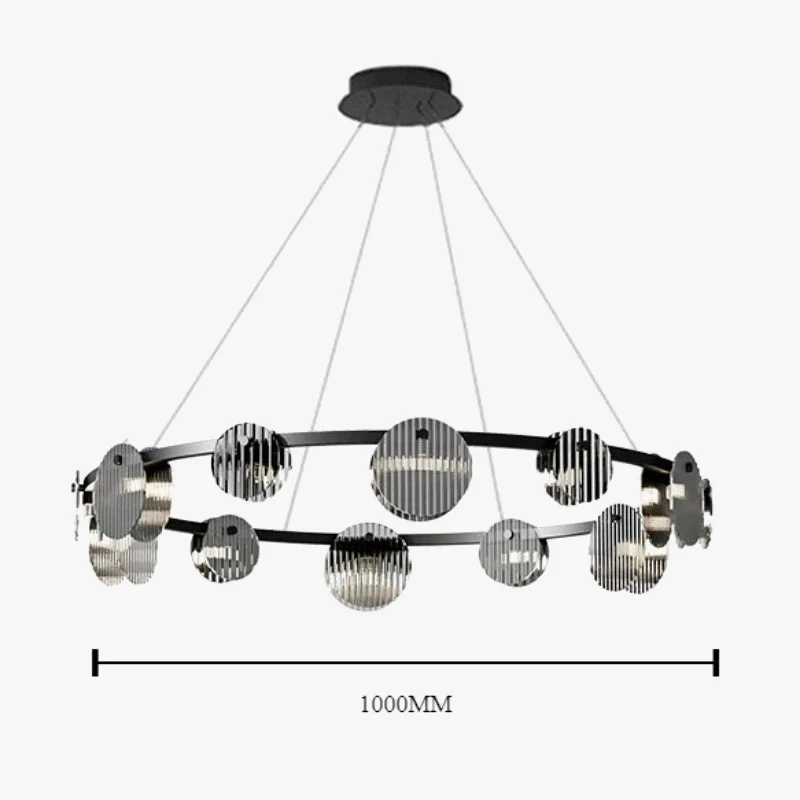 lustre moderne en fer et verre pour décoration intérieure - Image 7