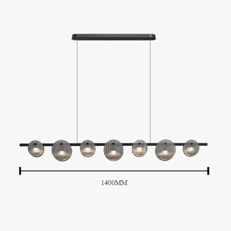 lustre moderne en fer et verre pour décoration intérieure - Image 9