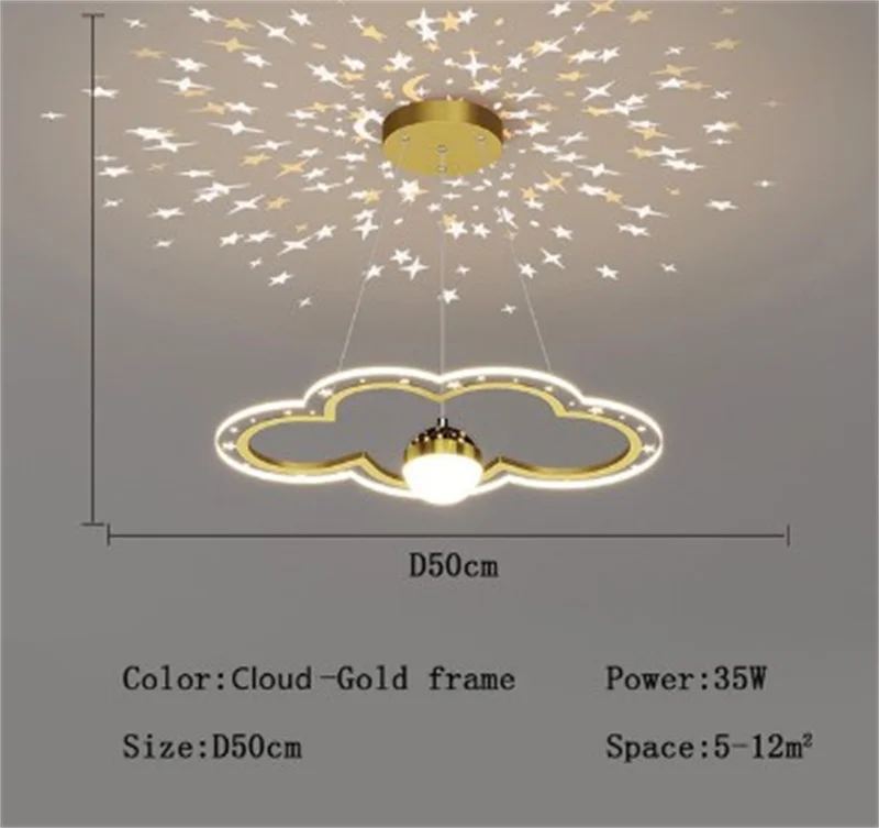 lustre moderne en forme d'étoile pour chambre d'enfant décorative - Image 14