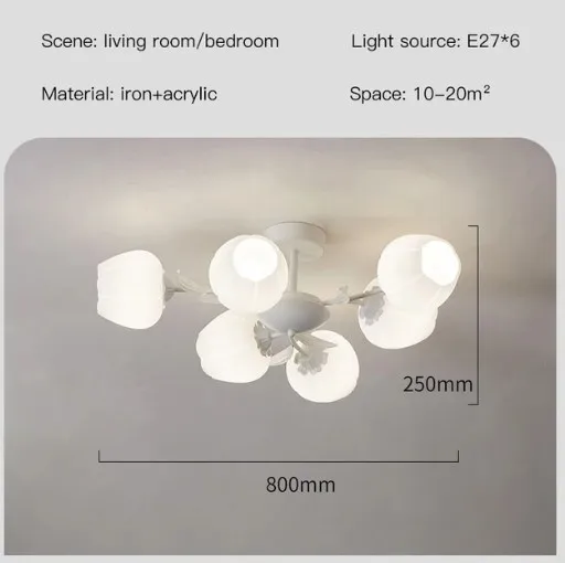 lustre moderne en forme de fleur pour décoration intérieure élégante - Image 11
