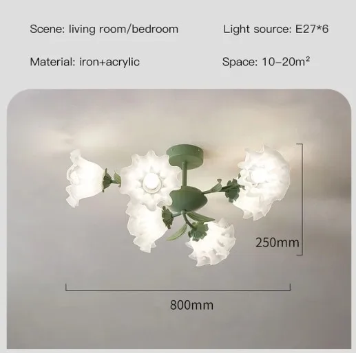 lustre moderne en forme de fleur pour décoration intérieure élégante - Image 12