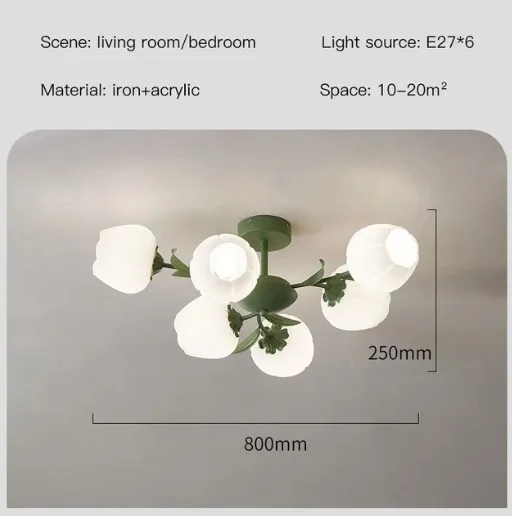 lustre moderne en forme de fleur pour décoration intérieure élégante - Image 13