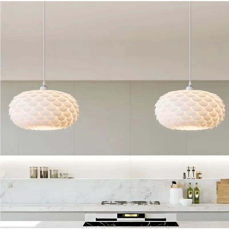 lustre moderne en forme de pomme de pin design intérieur nordique