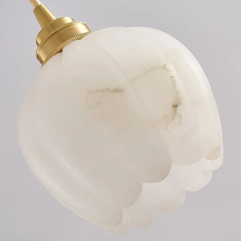 lustre moderne en marbre forme citrouille décoration intérieure créative - Image 5