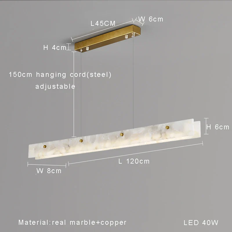 lustre moderne en marbre noir pour décoration intérieure élégante - Image 8