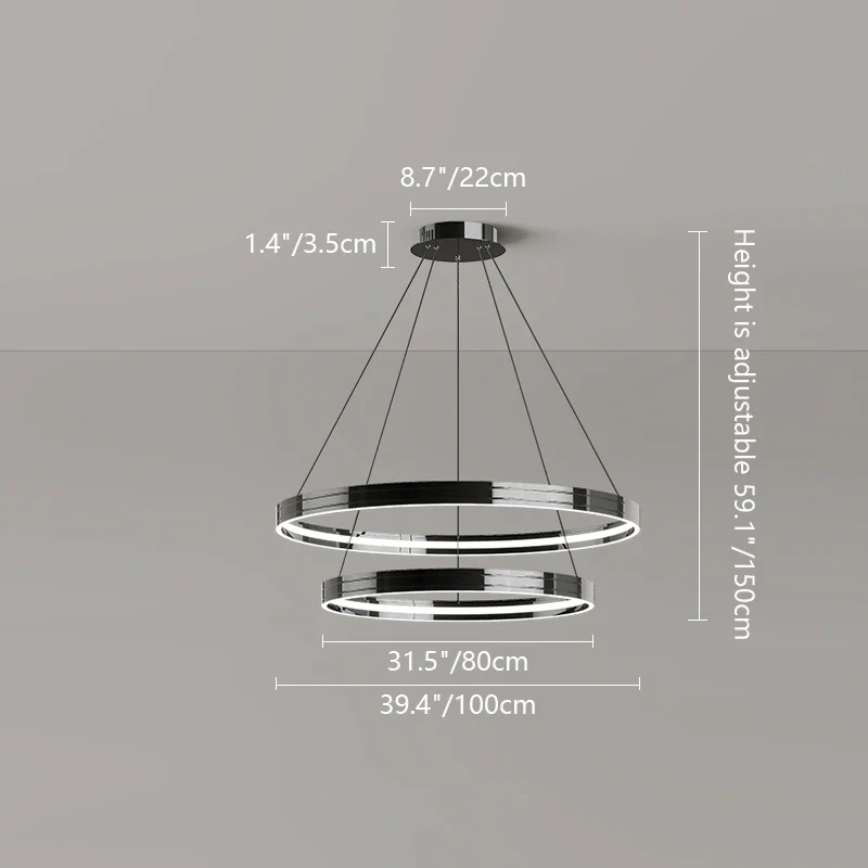 lustre moderne en métal pour éclairage intérieur élégant - Image 10