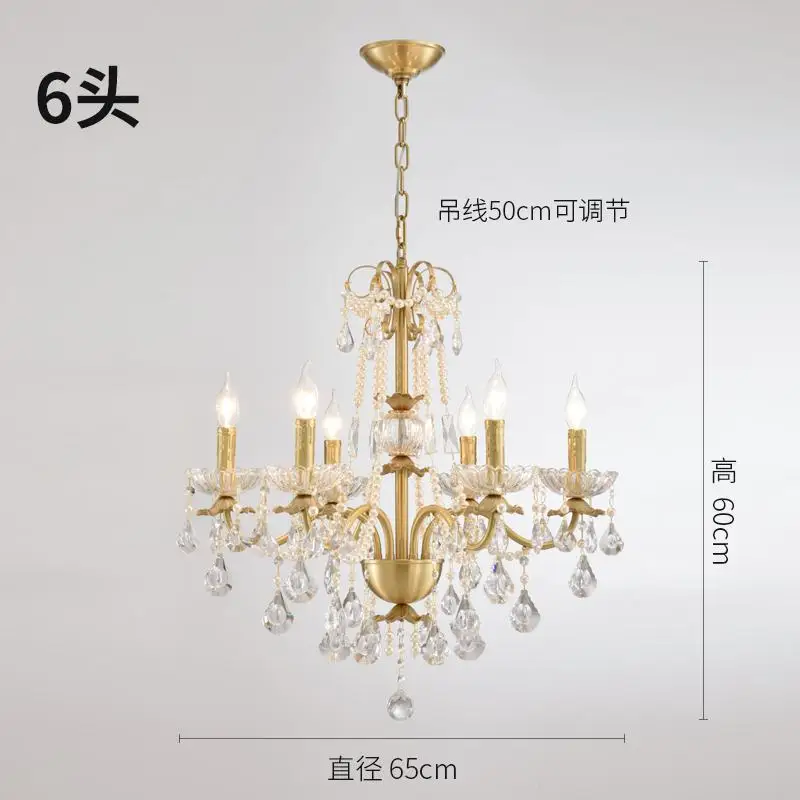 lustre moderne en or avec éclairage tube led et cristal - Image 9