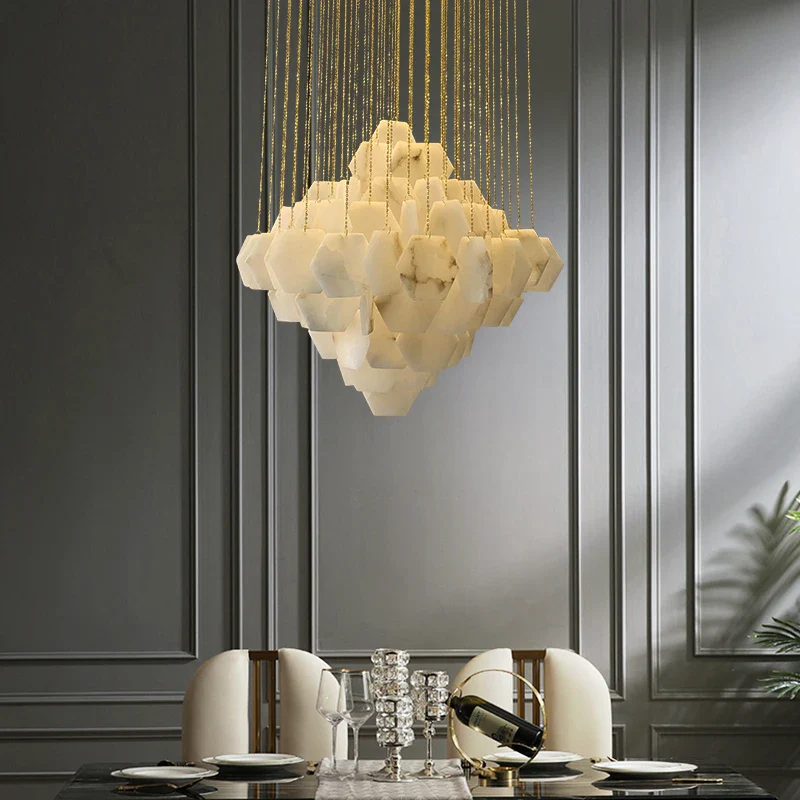 lustre moderne en pierre naturelle pour décoration intérieure 2024 - Image 4