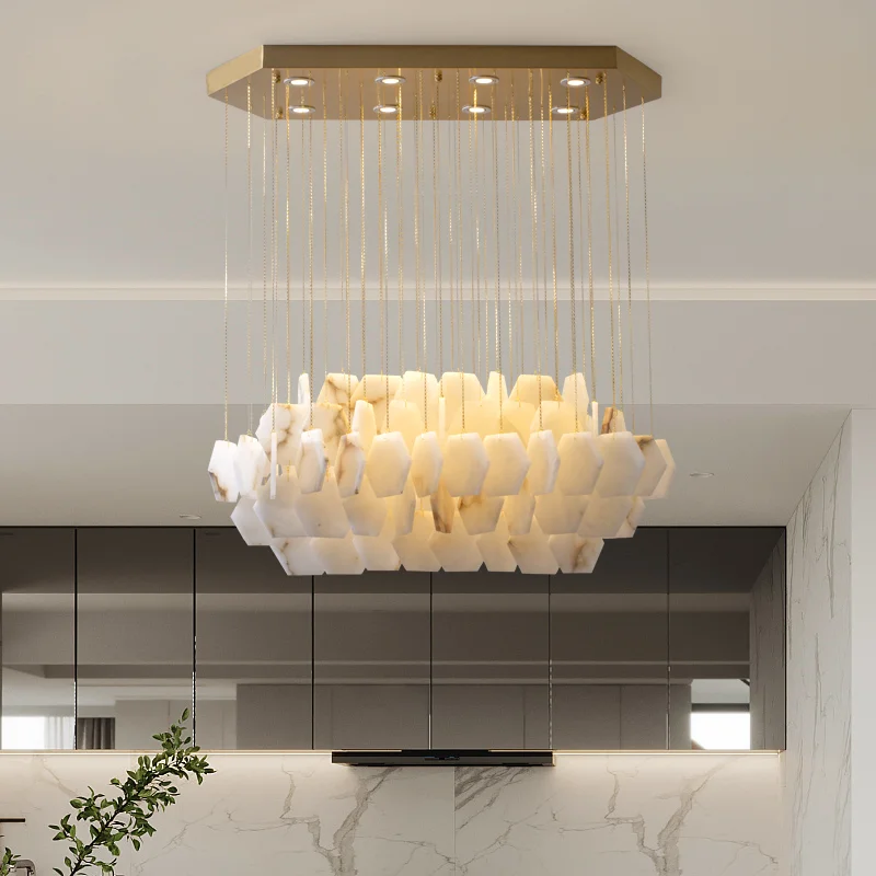 lustre moderne en pierre naturelle pour décoration intérieure 2024 - Image 5
