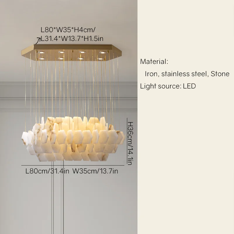 lustre moderne en pierre naturelle pour décoration intérieure 2024 - Image 9